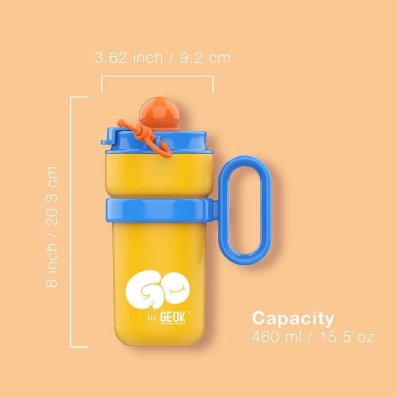 Double Drinking Lid Vacuum Stainless Steel Cup with Handle - Image 4