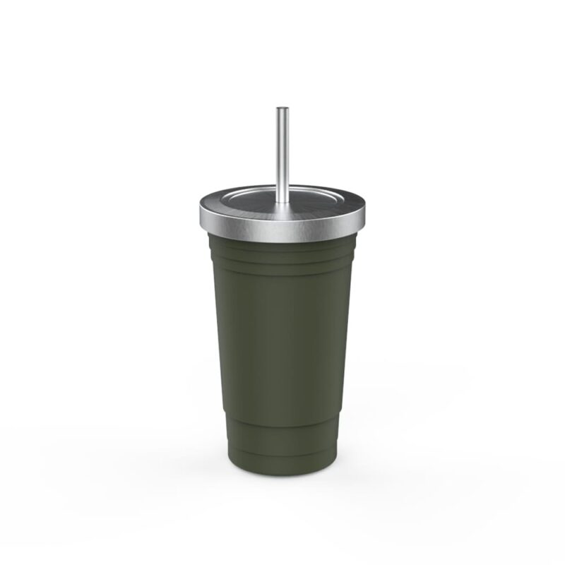 Stainless Steel Mug with Straw
