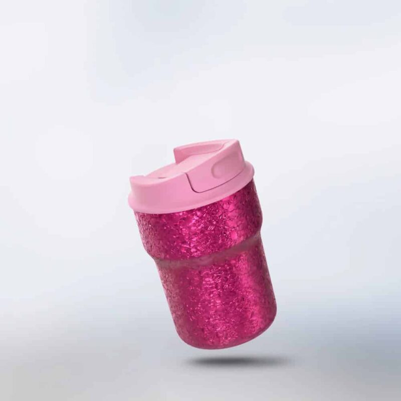 Transparent lid mug